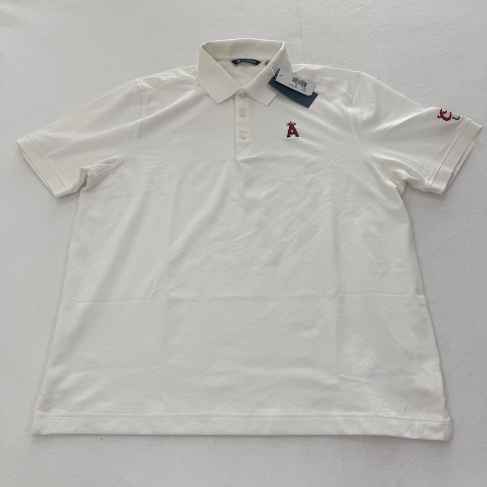 Cutter & Buck Los Angeles Angels Men’s XL Polo White Embroidered Coors Light